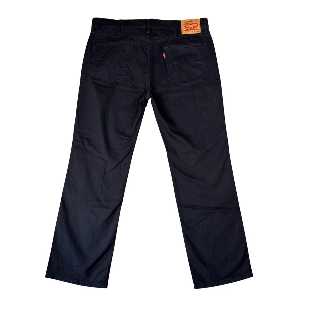 Levis 514 Straight Fit Mens Jeans Black Denim W38 L30 00514-0211 Classic Casual